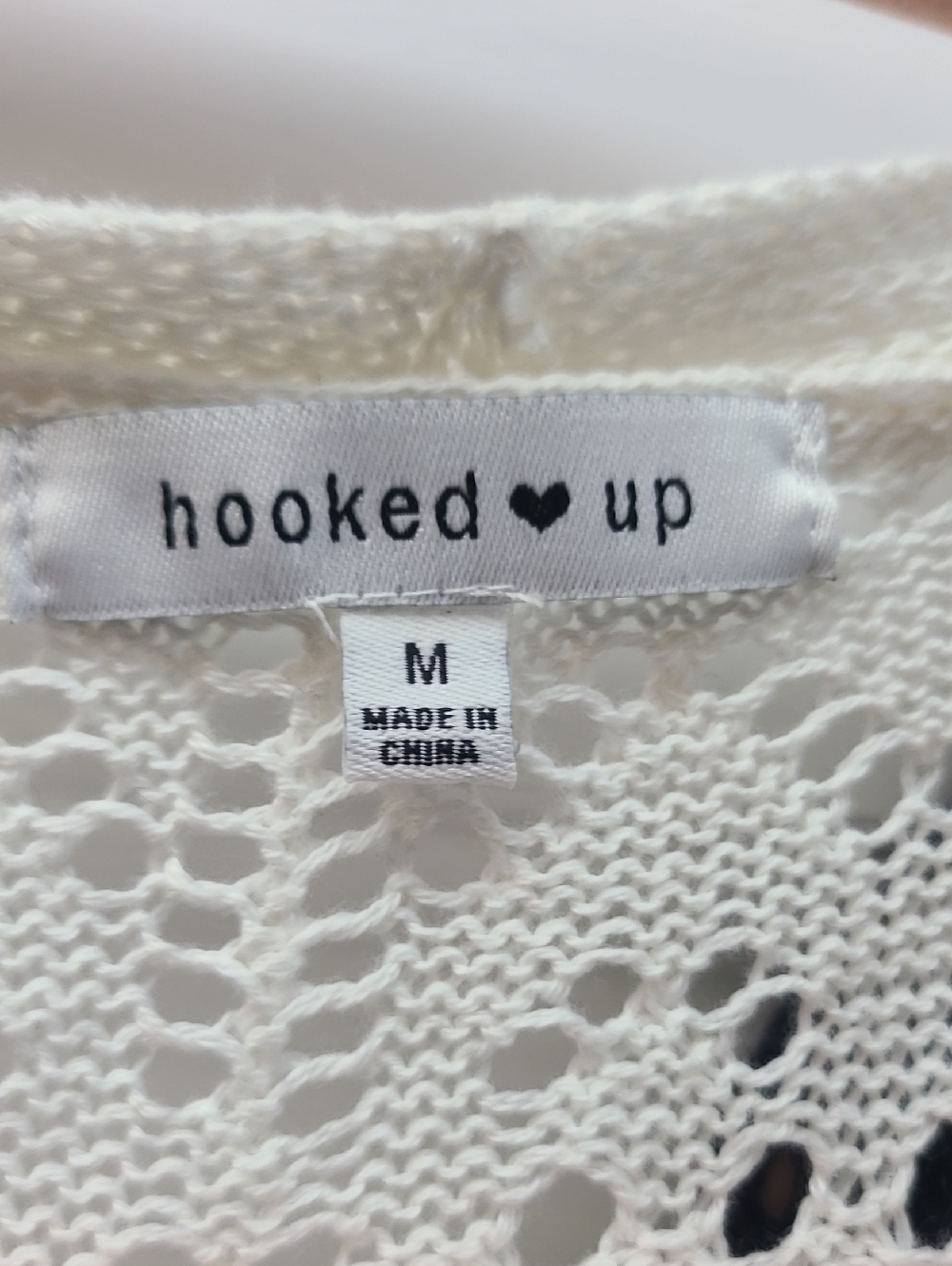 HOOKED UP Knit Long Cardigan. Size M Set Of 2! Navy And Off White.  60/70's Vibe - Picture 2 of 5